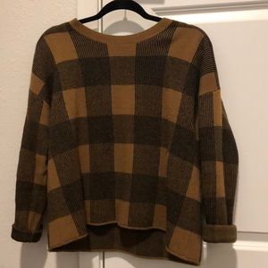 Madewell Inkcheck plaid sweater in size S